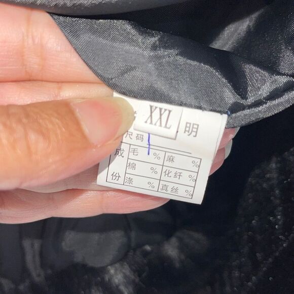 Faux Fur Jacket Hook Eye Front‎ Long Sleeve Lined Black Size XXL - Picture 6 of 8